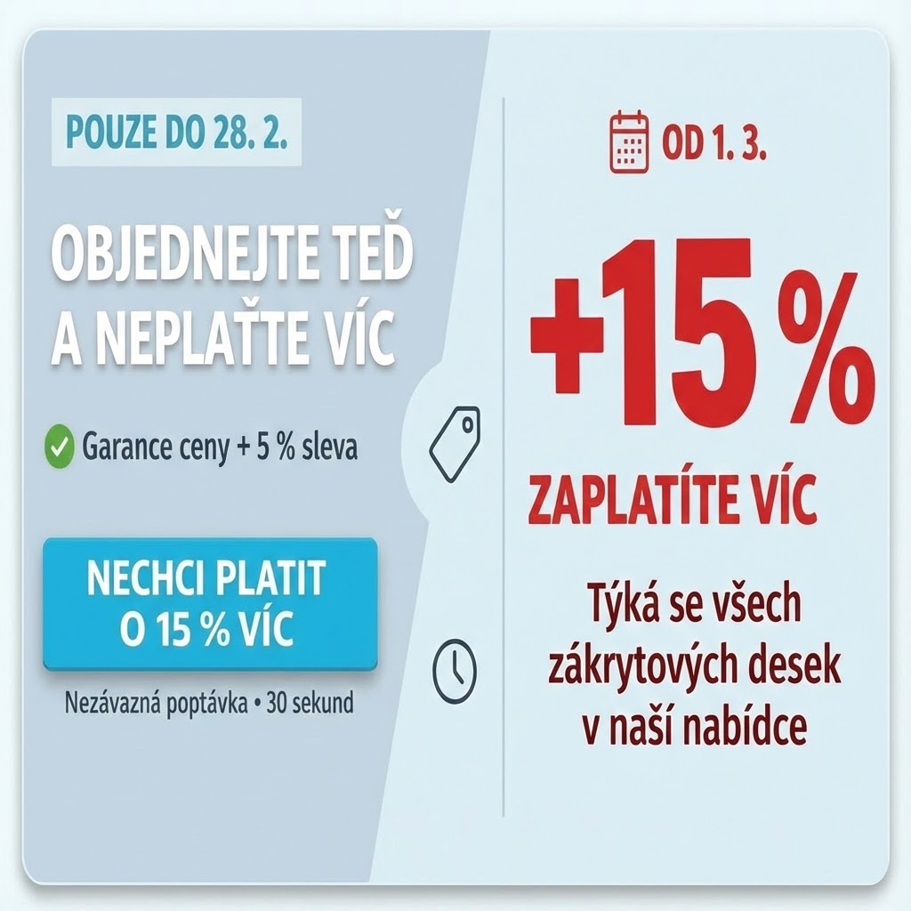 Zdražení zákryt do 1-3